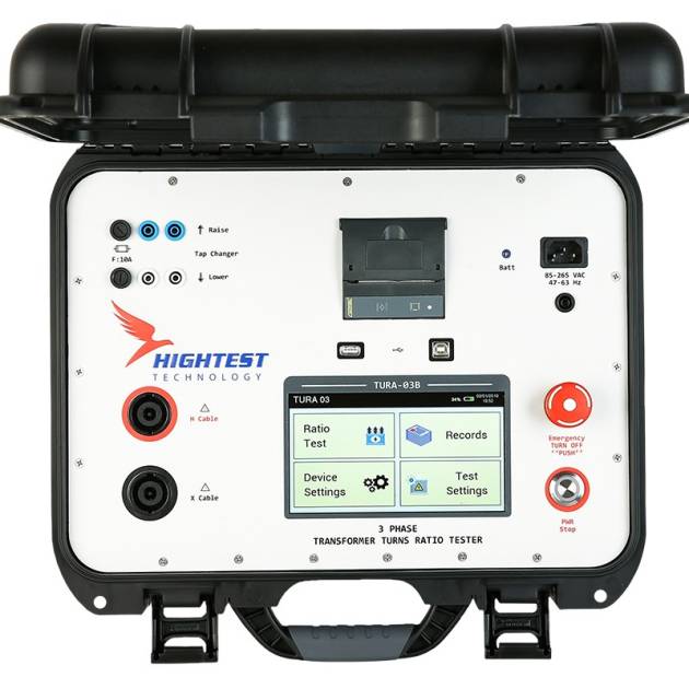TURA-03B BLUE, 250V Three-Phase TTR with Battery, Bluetooth & Printer